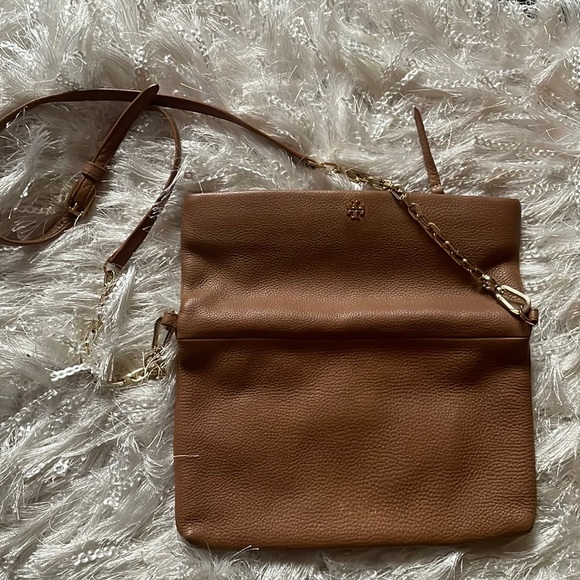 TORY BURCH LEATHER CHAIN DETAIL SHOULDER BAG - Picture 7 of 11